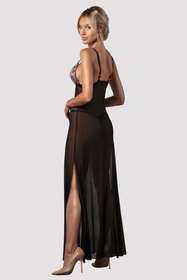 Obsessive Vila Blanes long chemise koszulka nocna długa multicolor