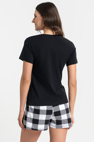 Moraj PDD4100-015 piżama damska krótki rękaw i szorty black