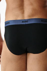Atlantic 3MP-0944 slipy sportowe 3-pack, czarny/denim/czarny