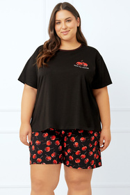 Piżama Italian Fashion Cherry kr.r. kr.sp. czarny/druk