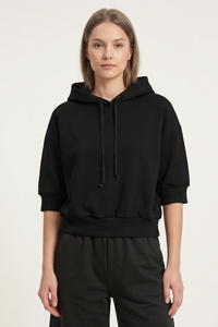 Vivisence 9008 bluza nierozpinana z kapturem czarny