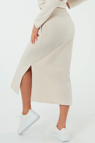 Spódnica Italian Fashion Stella maxi beż 