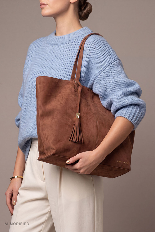 Vivisence T0034 torebka na ramię shopper z magnesem brązowy