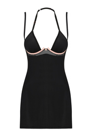 Nocna komplet koszulka + stringi Obsessive Selinne chemise czarny