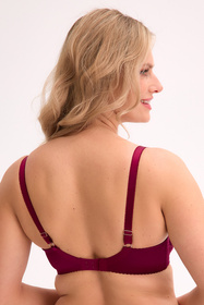 Gaia Jovana 1313 biustonosz półusztywniany z koronką bordowy