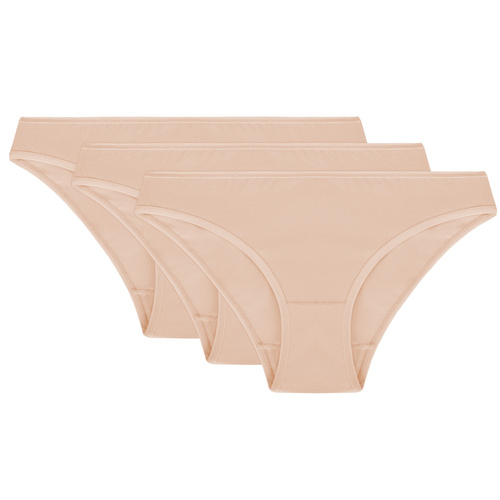 Vivisence 4003 3-pack Majtki figi, beżowy