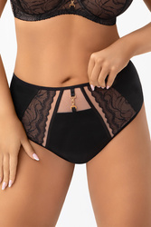 Gorsenia K976 Latika figi z koronkowymi wstawkami czarny