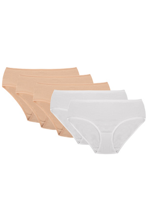 Figi Vivisence 4002 5-pack beżowy/beżowy/beżowy/biały/biały 