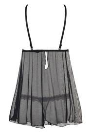 Komplet koszulka + stringi Beauty Night Lauren chemise BN6629 black