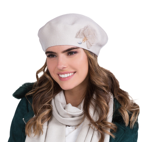 Kamea Elza Nakrycie głowy beret, beżowy