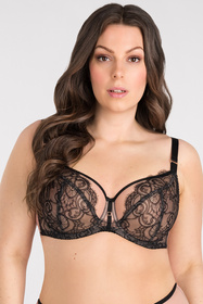 Biustonosz miękki Gorsenia K834 Black to Black czarny