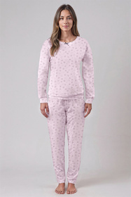 Piżama Vivisence 2023 jasny różowy