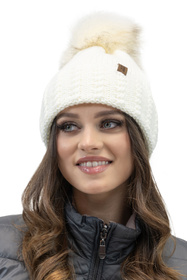 Komplet czapka+komin Vivisence 70103Kmpl ecru