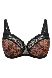 Vena VB-473 biustonosz półusztywniany z koronką cynamon-czarny