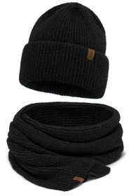 Komplet czapka+szalik Vivisence 70113Kmpl czarny
