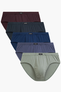 Atlantic 5SMP-003 slipy męskie 5-pack bawełniane granat/zielony/burgund/indygo/denim