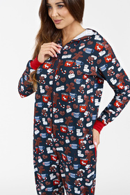 Kombinezon długi Italian Fashion Makala dł.r. dł.sp. druk/granat