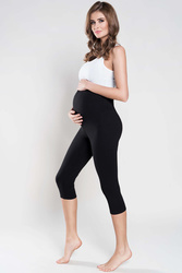 Italian Fashion III trymestr 3/4 Legginsy ciążowe, czarny