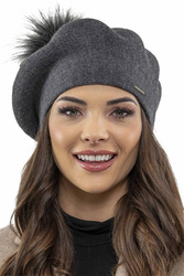 Vivisence 7035 Nakrycie głowy beret, ciemnoszary