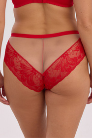 Gaia 1337P Sybilla figi wysokie z koronką czerwony