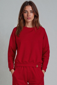 Vivisence 9004 bluza nierozpinana z okrągłym dekoltem czerwony