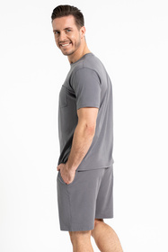 Moraj PDM3400-008 piżama męska z kieszeniami graphite