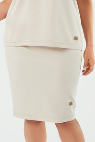 Spódnica Italian Fashion Stella midi beż