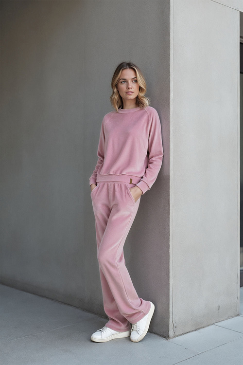 Komplet bluza+spodnie Vivisence 9206kmpl pudrowy róż