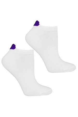 Skarpety stopki Moraj CSD170-544 white/purple