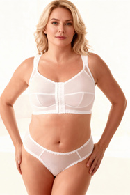 Biustonosz zapinany z przodu Vivisence 1087 biały