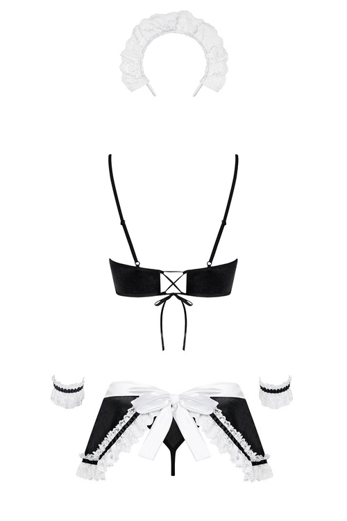 Obsessive Maid Nocna sexy kostium, czarny