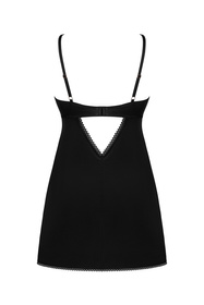 Nocna komplet koszulka + stringi Obsessive Rosenty chemise czarny