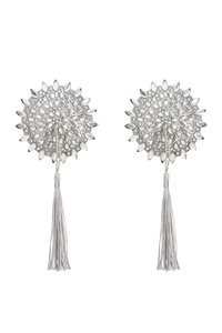Akcesoria do biustonosza osłonki Obsessive Mistiqua nipple cover silver
