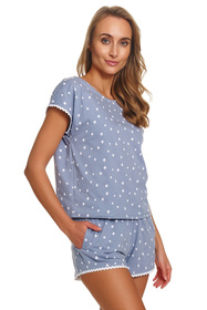 Doctor Nap PM.4401 piżama damska bawełniana z kieszeniami stardust