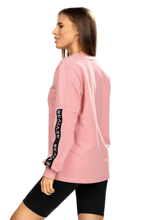 Bluza nierozpinana Reviver F5583 pudrowy róż