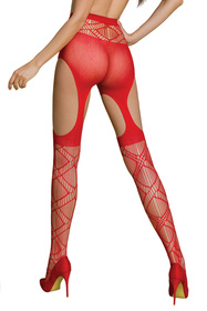 Wyrób pończoszniczy pończochy z pasem Passion ECO S005 red 