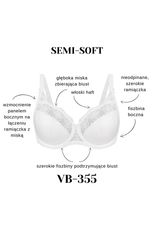 Biustonosz półusztywniany Vena VB-355 biały