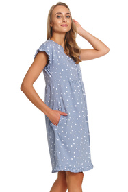 Doctor Nap TCB.7455 koszula nocna bawełniana rozpinana stardust