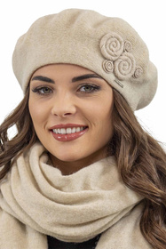 Vivisence 7037 Nakrycie głowy beret, beżowy