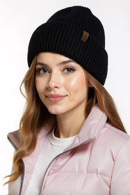 Komplet czapka+szalik Vivisence 70113Kmpl czarny