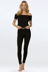 Dkaren Bayo-Kpl fuksja XS Komplet legginsy + bluzka czarny