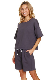 Komplet szorty + bluza Doctor Nap DRS.7220 fume