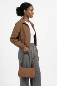 Vivisence T0020 torebka na ramię z zamkiem brown