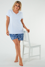 Piżama Italian Fashion Tulip kr.r. kr.sp. niebieski/druk