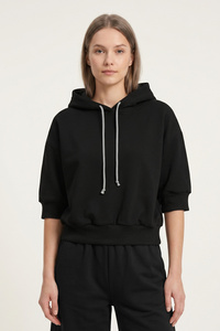Vivisence 9008 bluza nierozpinana z kapturem czarny