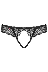 Obsessive Contica crotchles thong Majtki stringi, czarny