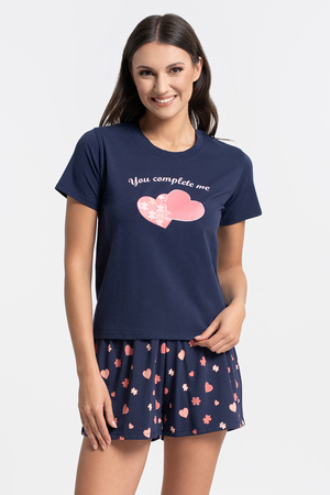 Moraj PDD3900-020 piżama z krótkim rękawem i szortami navy