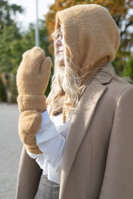 Kaptur balaclava Vivisence 7097 karmelowy