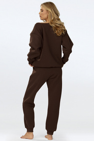 Komplet bluza+spodnie Dkaren Rehema-Kpl czekolada