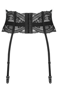 Pas do pończoch Obsessive Nutris garter belt czarny 